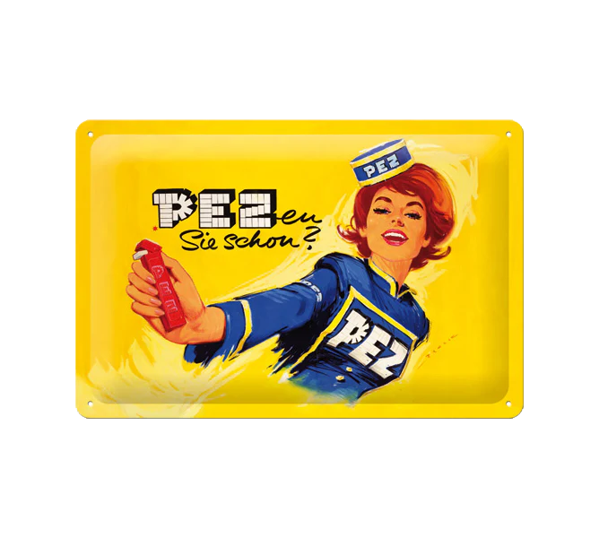 PEZ Retro Blechschild PEZen Sie schon? - 20×30 cm